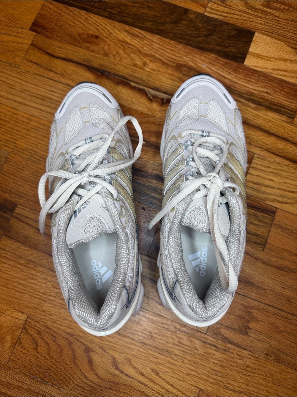 Adidas Cream and Gold Athletic Sneakers - Picture 4 of 6